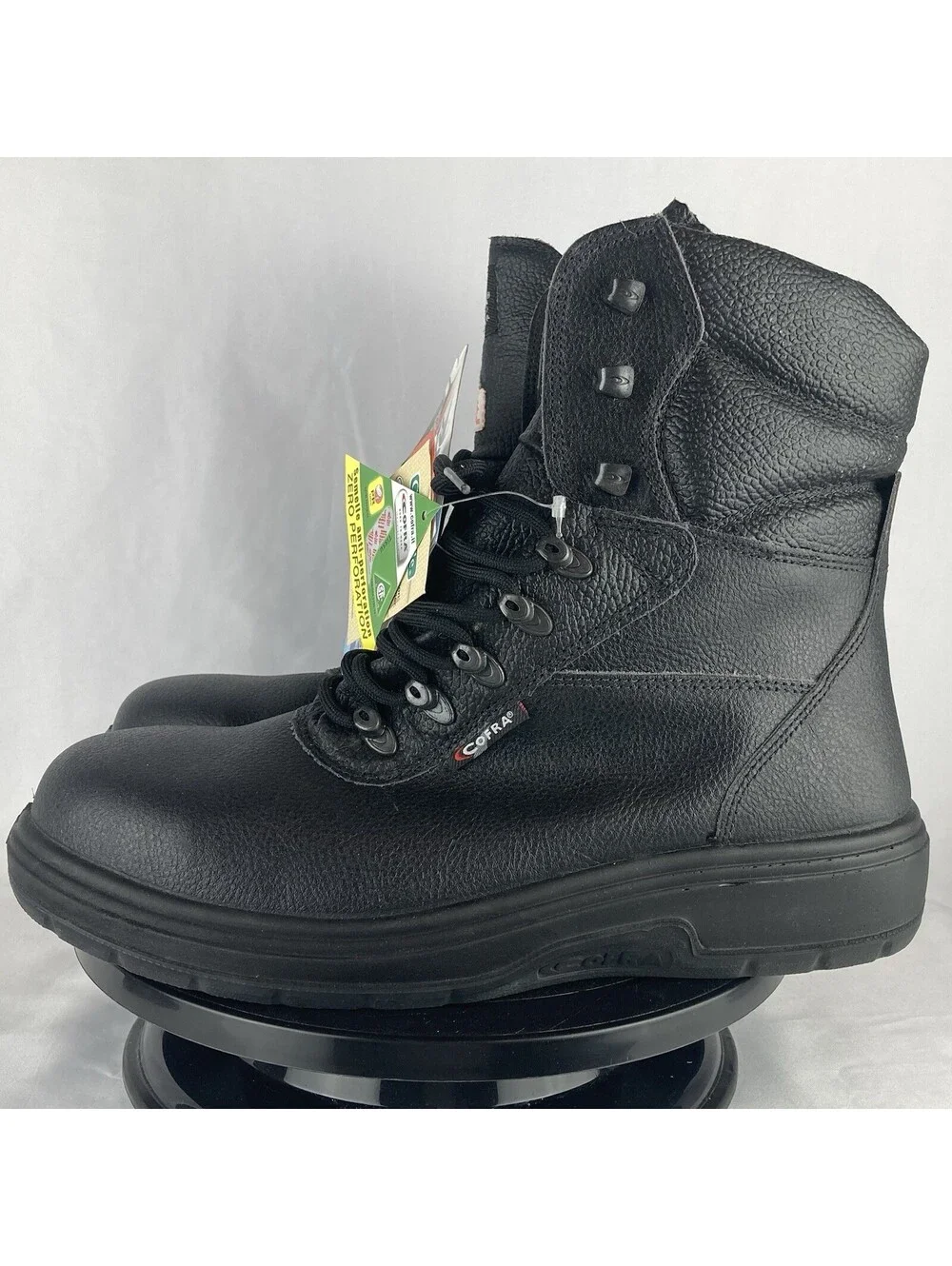 Men’s 11 (Wide) Cofra Road Safety Work Boots Black Leather CSA ASTM Steel Toe